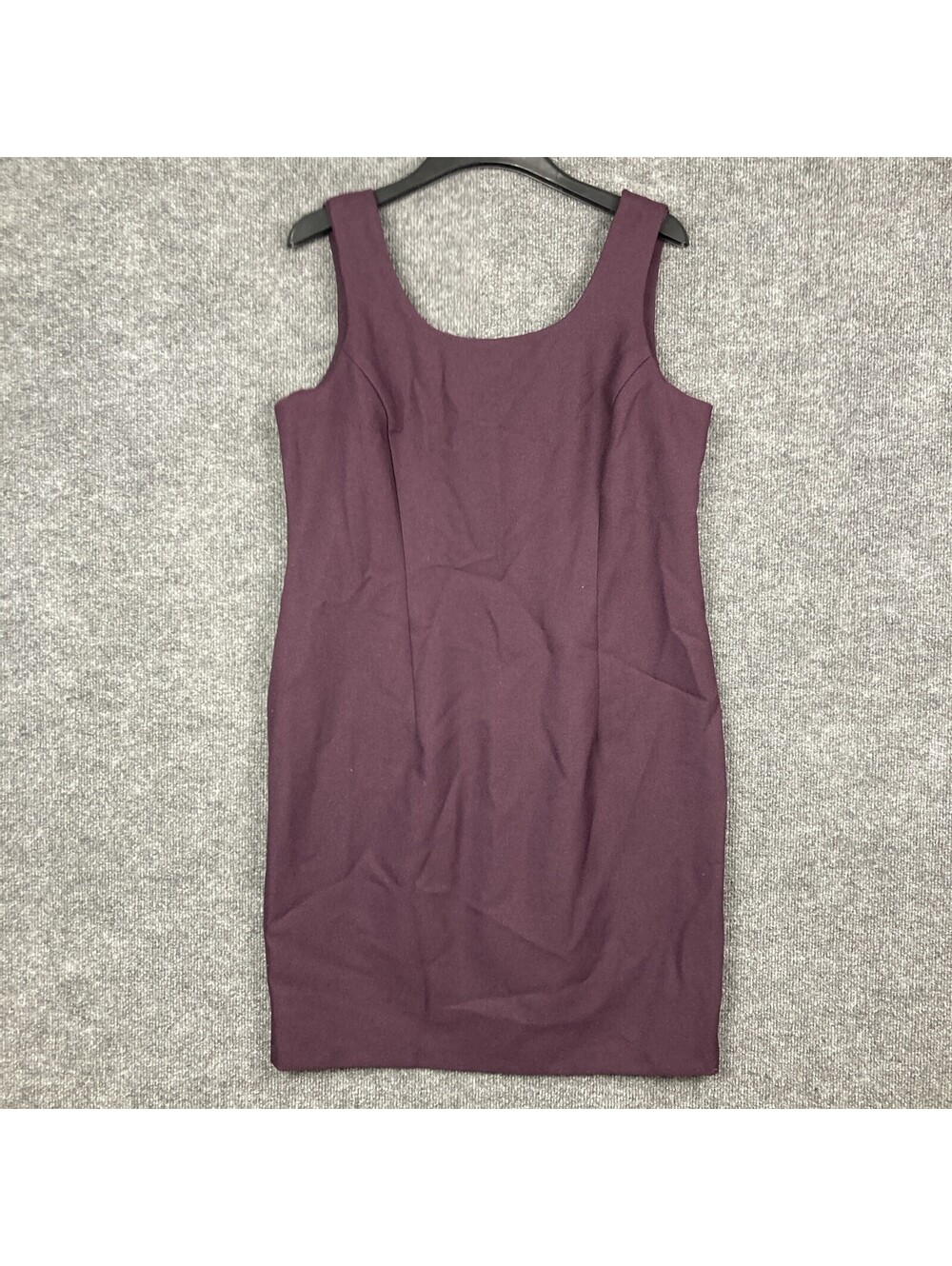 Womens Size 13/14 Purple Plum Sleeveless Sheath Back Zip Pencil Dress